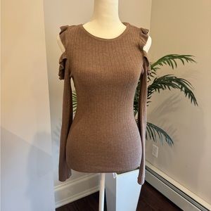 Ladies White House Black Market tan Sweater size XS